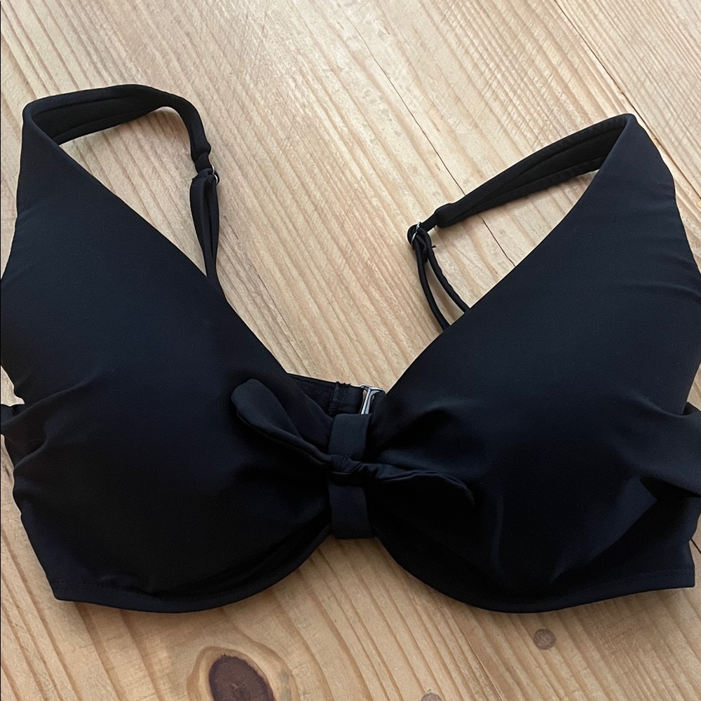 Lole Black Bikini Top with Bow Detail